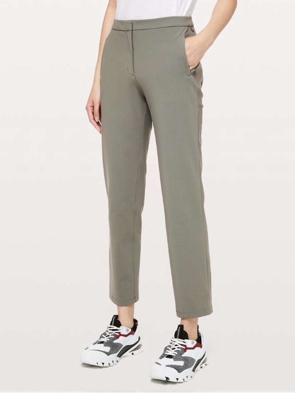 lululemon athletica On the Move Light Grey Sage Pants 6